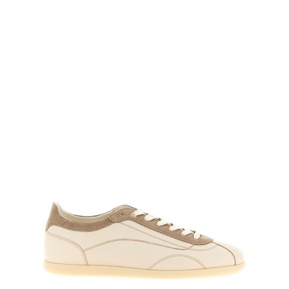 Brunello Cucinelli Beige Calfskin Low Top Men's Sneakers